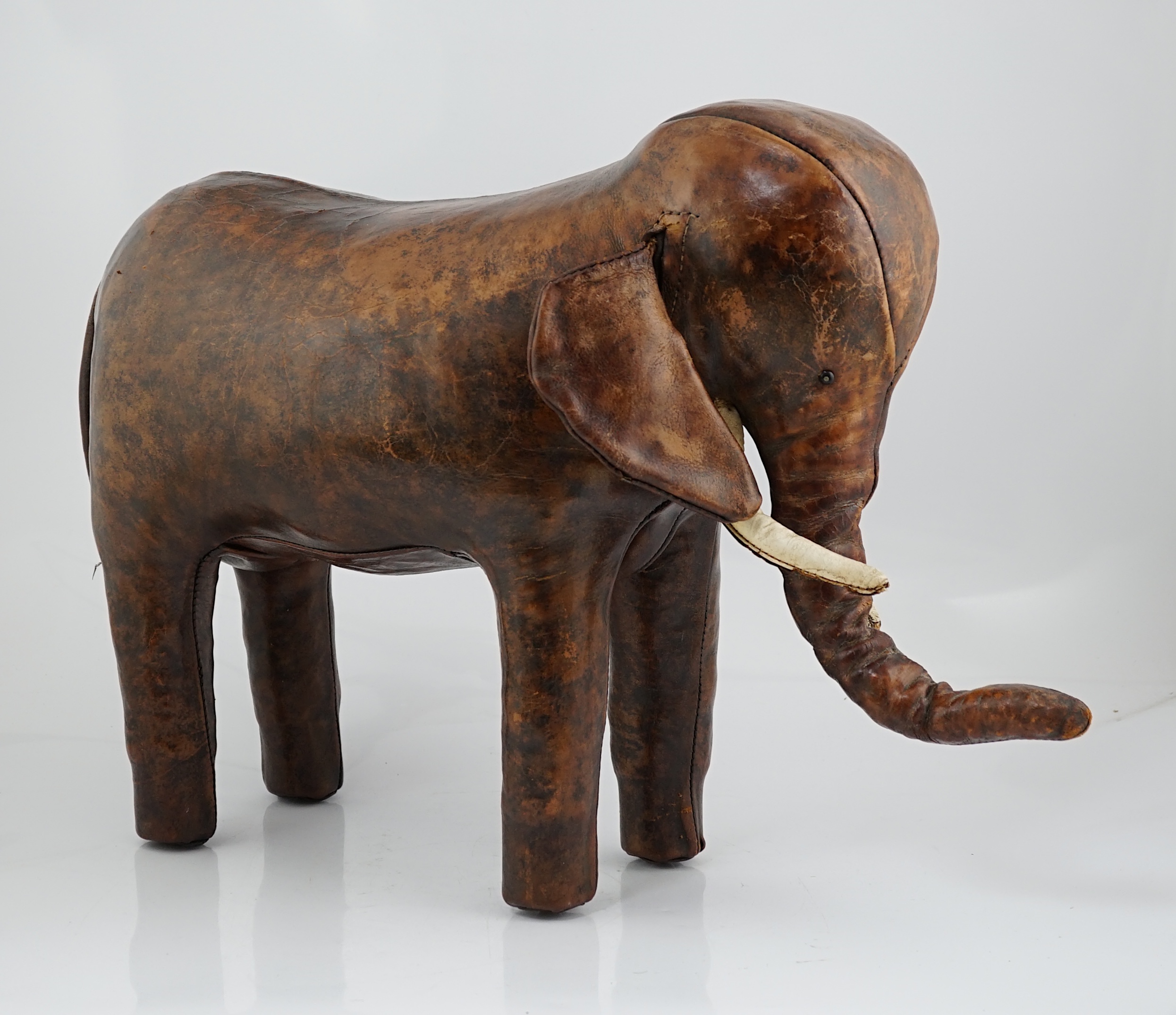 Omersa for Liberty & Co., a brown leather model of an elephant